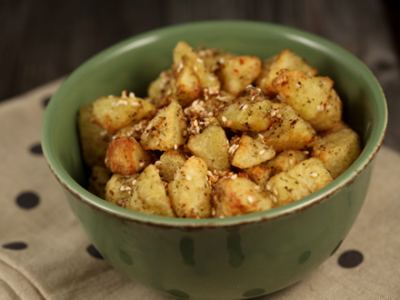 Oven-Roasted Potatoes with Sesame & Za'atar — Extra Crispy!